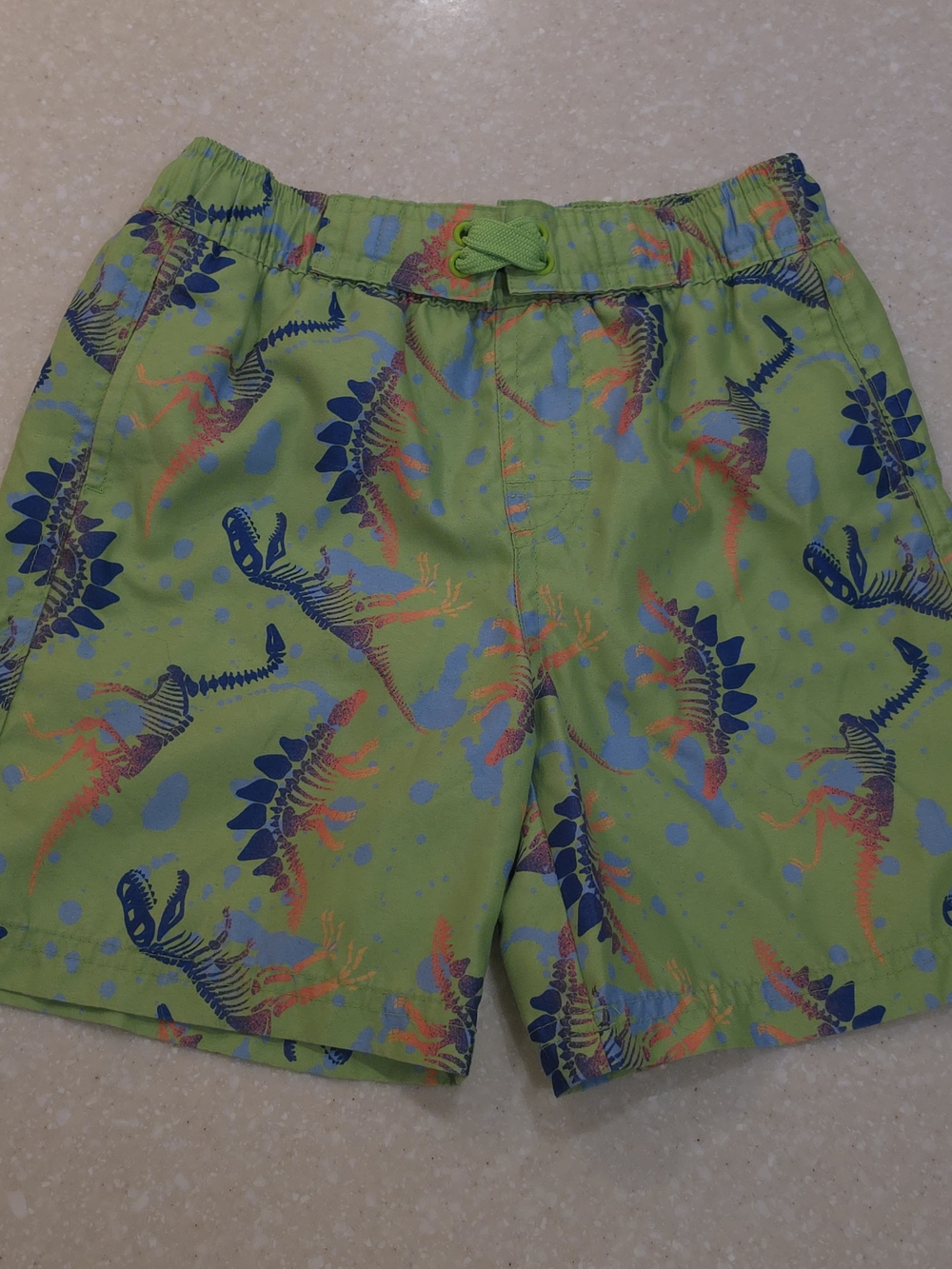Toddler Academy Dinosaur Swim Trunks Shorts Size 4 Drawstring Elastic Lined